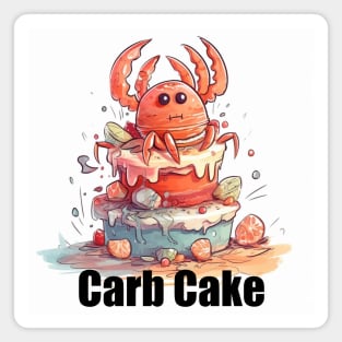 Carb Cake (Crab Cake misspelled) Joke Meme Magnet